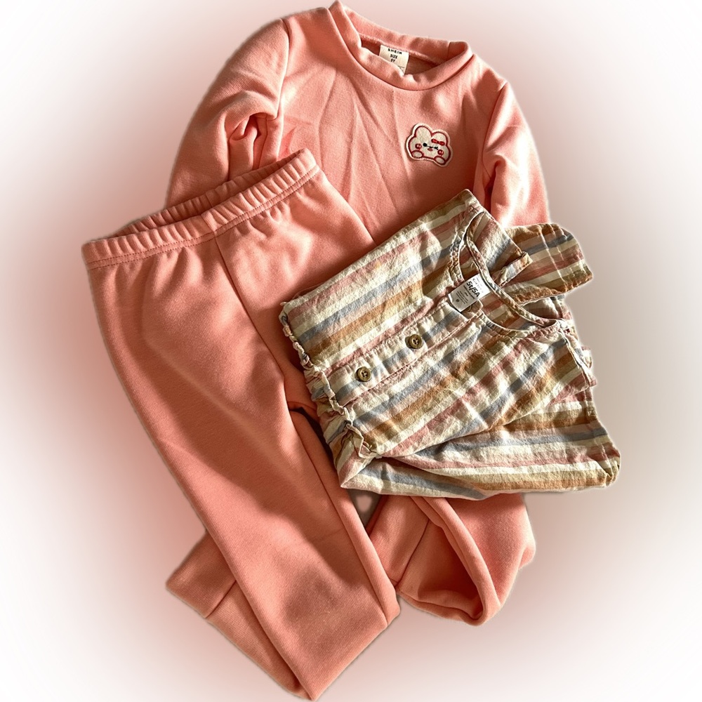 Pajama and dress for 5 year old girl.